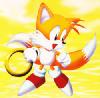 Tails holding a gold ring